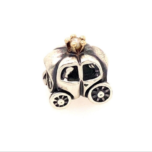 Pandora Royal Carriage Charm gold/pearl/silver - Picture 1 of 5